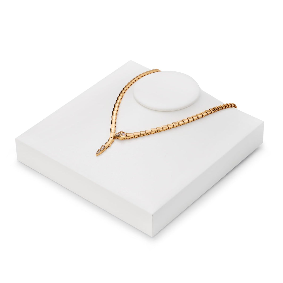 White PU Leather Earring Stud Display Stand