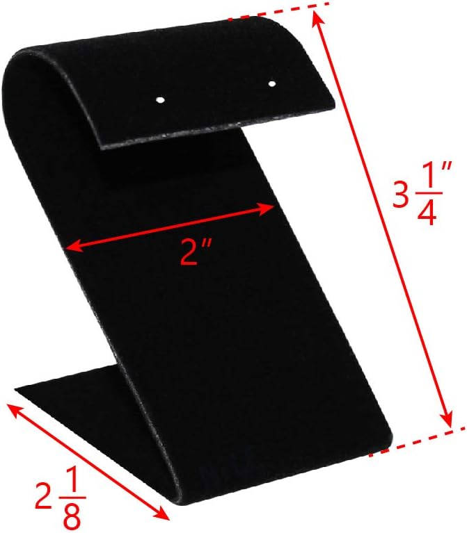 MOOCA 6pcs Earring Stand Displays Jewelry Display Stands, Black Velvet