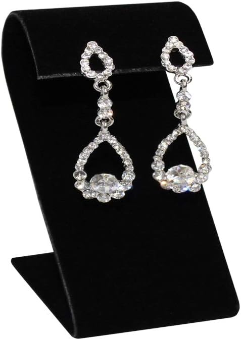 MOOCA 6pcs Earring Stand Displays Jewelry Display Stands, Black Velvet