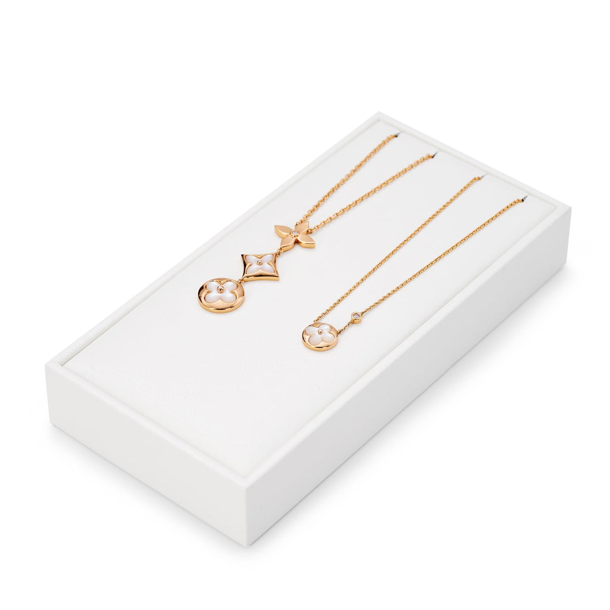 White PU Leather Earring Stud Display Stand