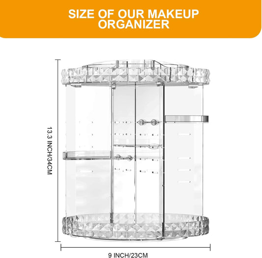 Makeup Organizer 360 Degree Rotating 7 Adjustable Layers Large Capacity Cosmetic Organizer Transparent Make Up Organizers and Storage