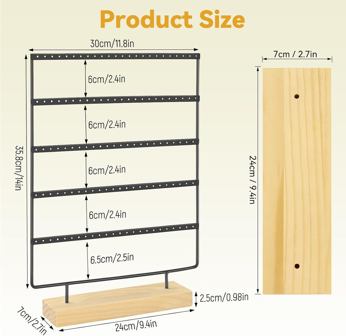 Earring Holder Organizer,Earring Display Holder Stand for Hanging Earrings,Earring Tree(120 Holes,5 Layers)