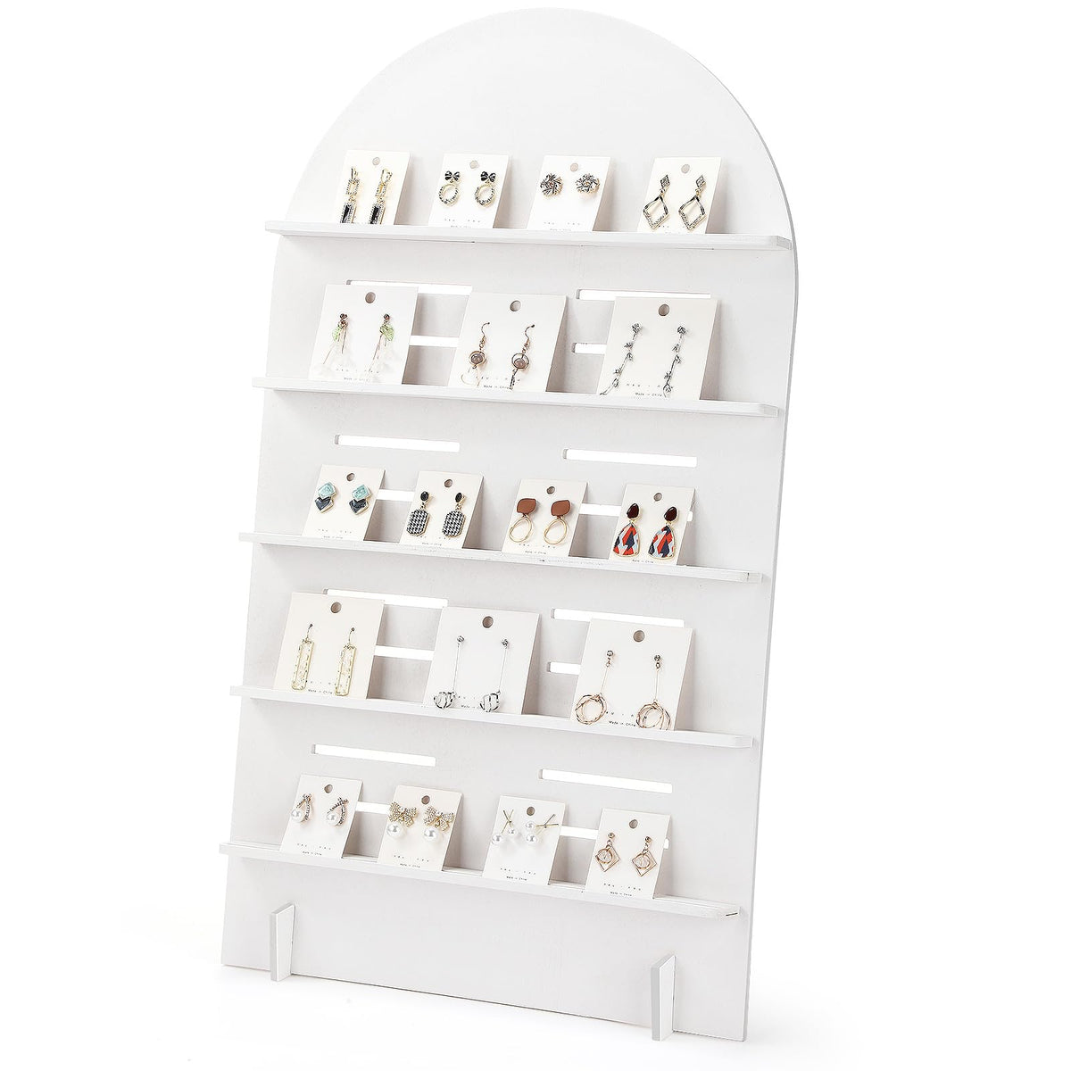 DoubleFill 5 Tier Wooden Earring Display for Vendor