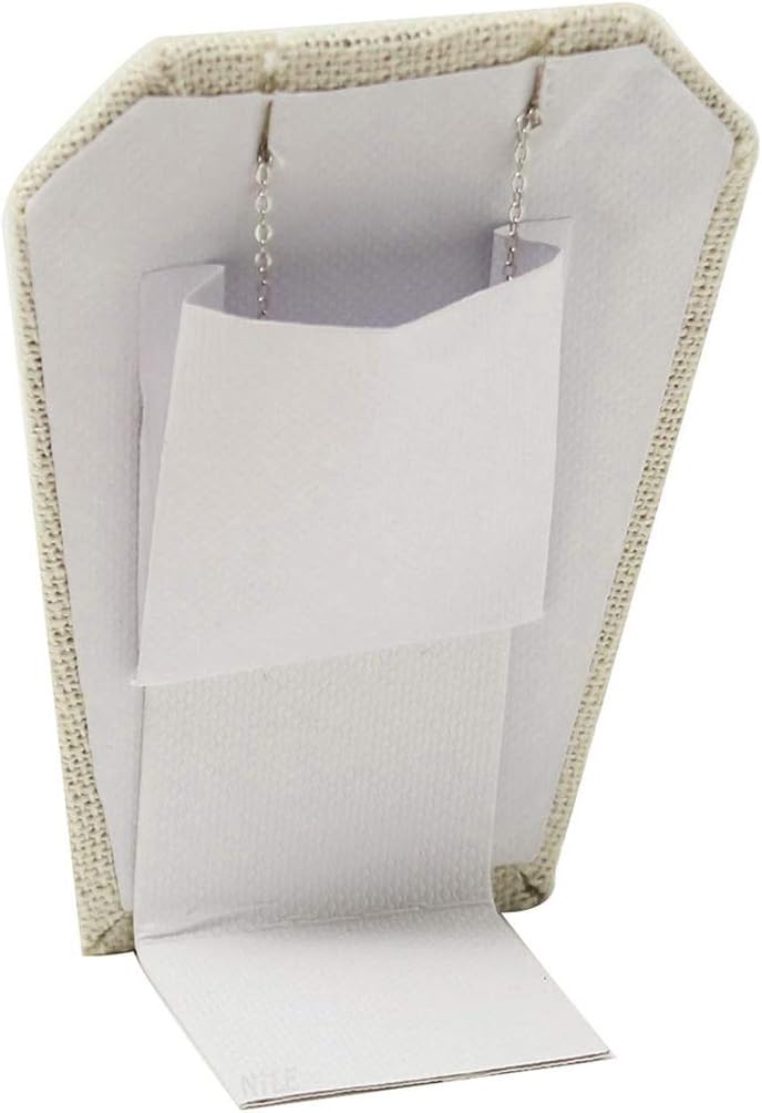 MOOCA 6-Piece Linen Earring Display Stands for Jewelry Display