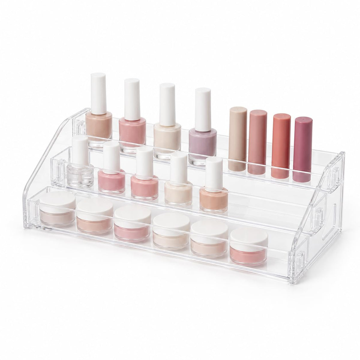 7 Tier Nail Polish Organizer, Clear Acrylic Countertop Display Stand