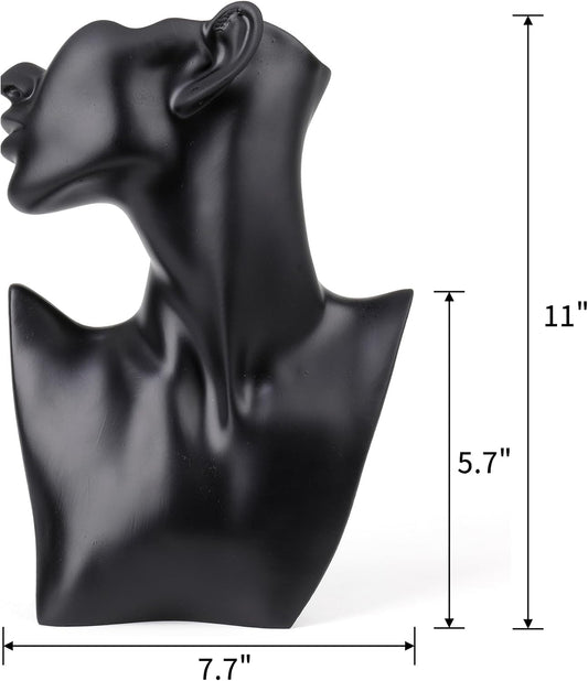 SOUJOY Jewelry Mannequin Display, Resin Display Stand Bust, Boutique Earring Holder Organizer for Show Jewelry, Necklace, Earrings, Rings