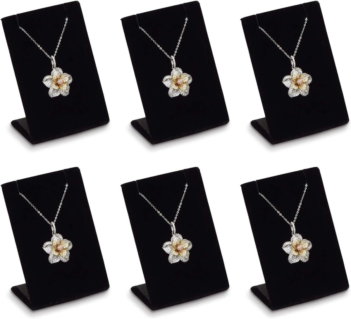 MOOCA 6-Piece Earring Pendants Display Stand, Black Velvet