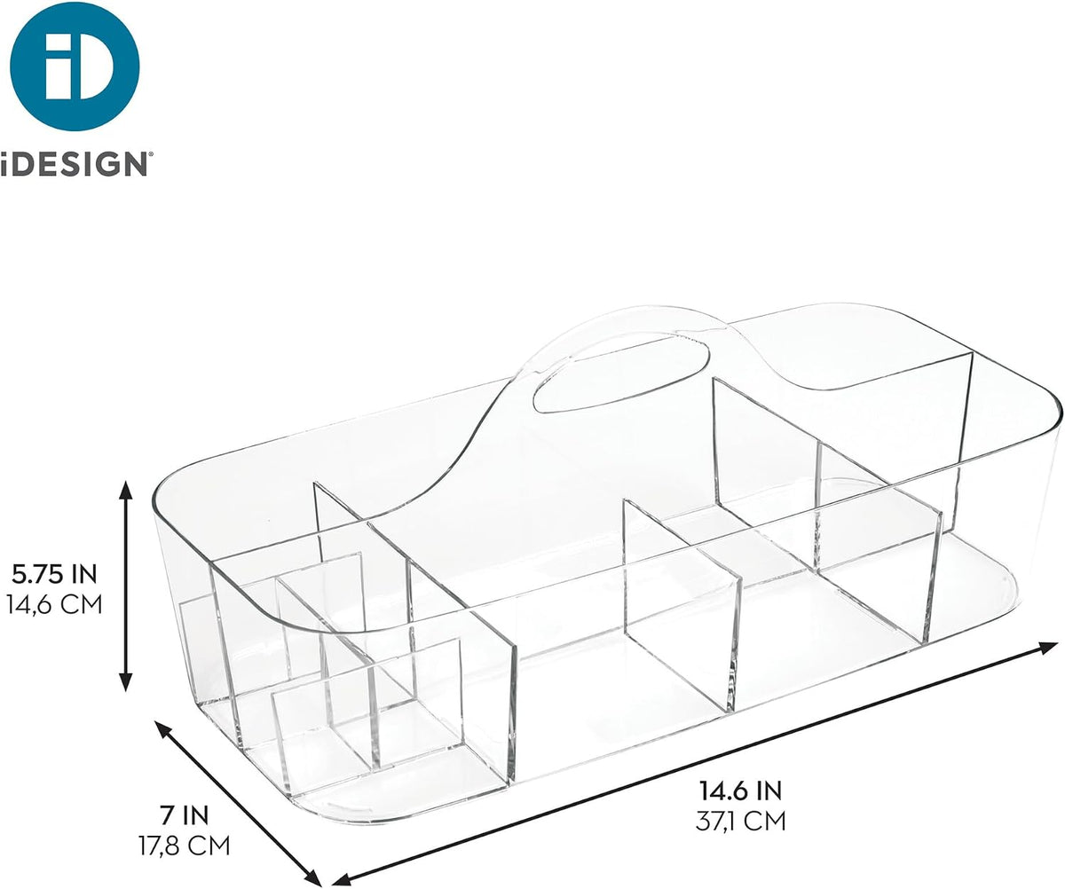 iDesign Plastic Cosmetic Organizer Tote, Clear