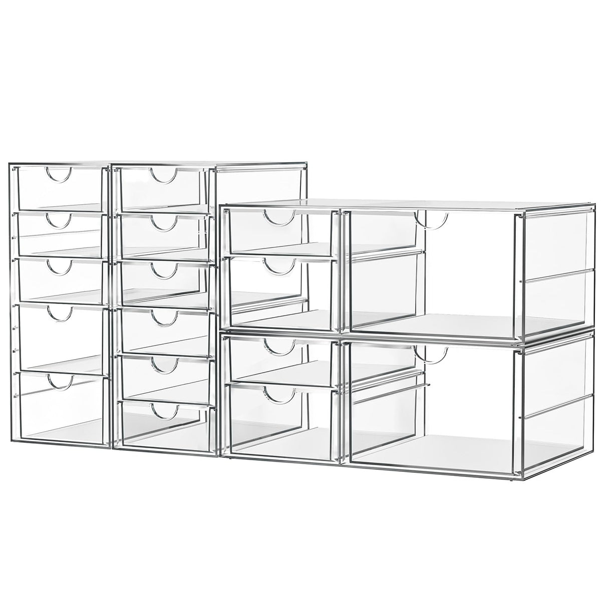 ARSTPEOE Acrylic 13-Drawer Storage & Makeup Organizer for Desk, Bath