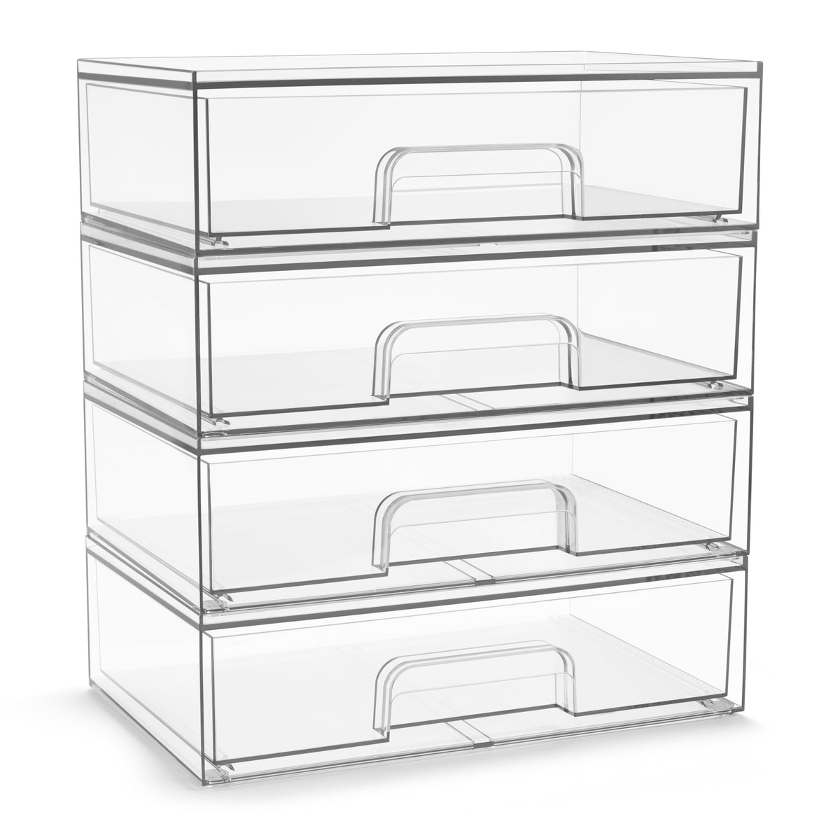 Sorbus Clear Stackable Storage Drawers (5 Pack, Complete Set)