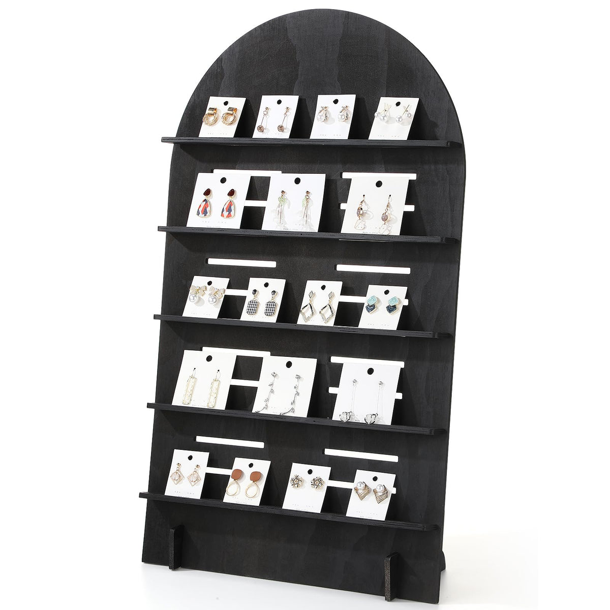 DoubleFill 5 Tier Wooden Earring Display for Vendor