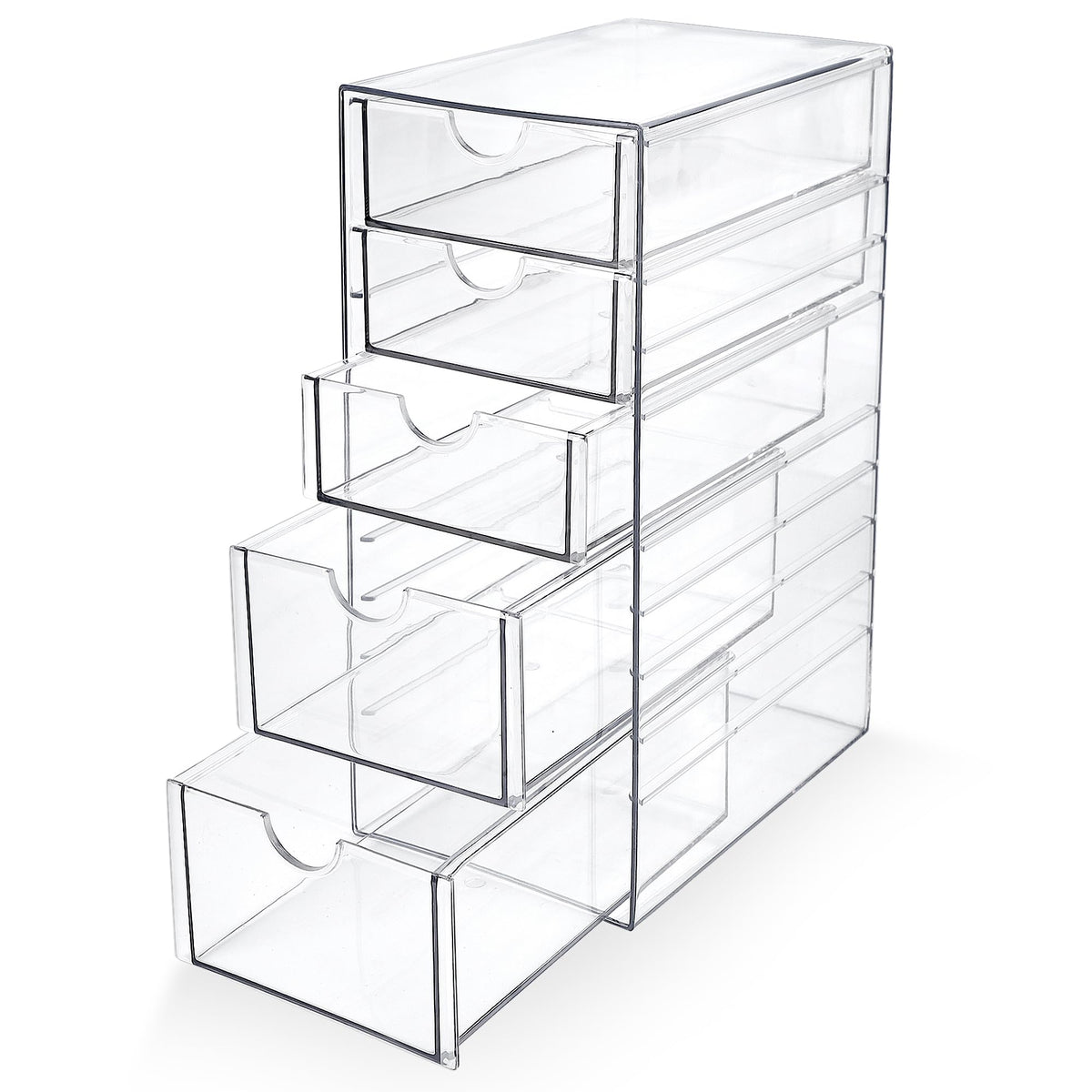 Prsildan Acrylic Drawer Makeup Organizer with 4 Drawers