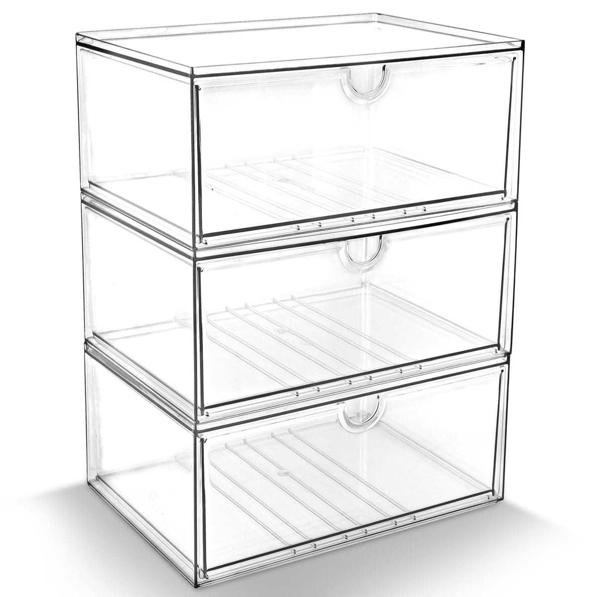 Prsildan Acrylic Drawer Makeup Organizer with 4 Drawers