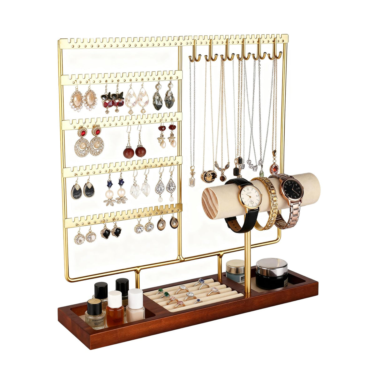 Ciormis Jewelry Organizer Stand, 5-Tier Earring Holder for Women and Girls