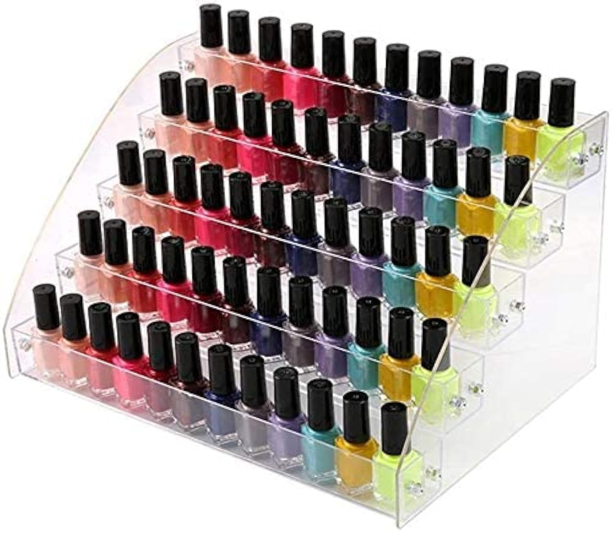 7 Tiers Essential Oils Nail Polish Rack Acrylic Lipstick Holder Display Stands Dropper Bottle Organizers Wide Tall Dresser Balls Commodity Goods Shelf for Store Shop Countertop Checkout Counter Case