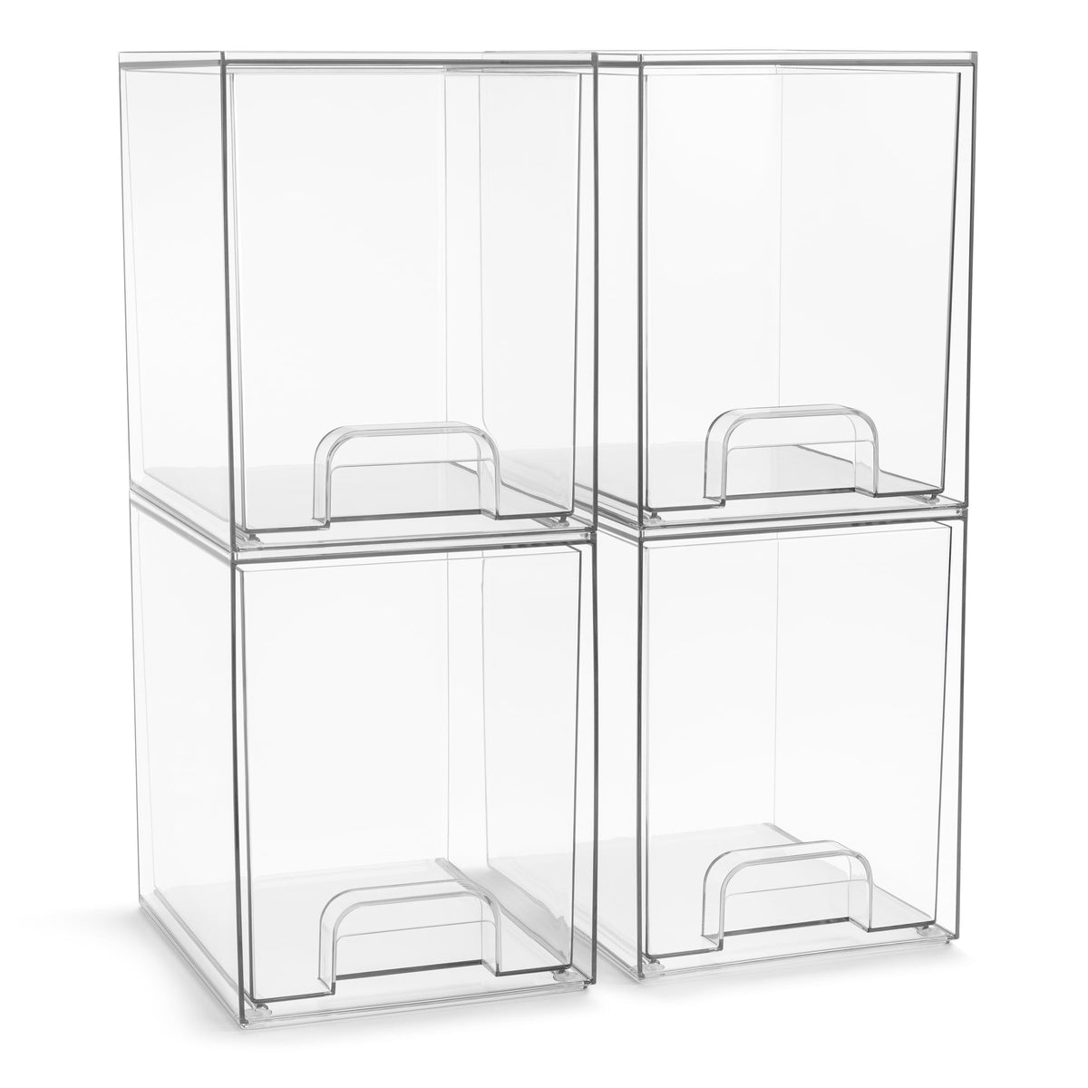 Sorbus Clear Stackable Storage Drawers (5 Pack, Complete Set)