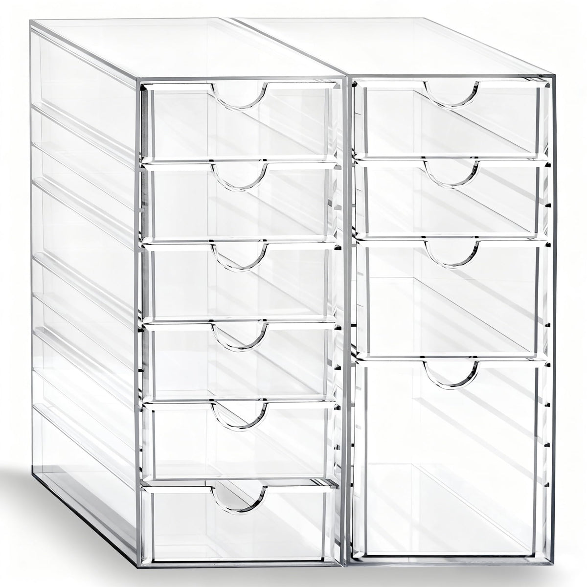 Prsildan Acrylic Drawer Makeup Organizer with 4 Drawers
