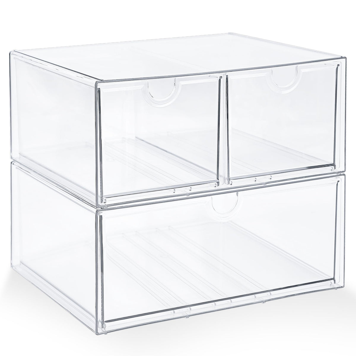 Prsildan Acrylic Drawer Makeup Organizer with 4 Drawers