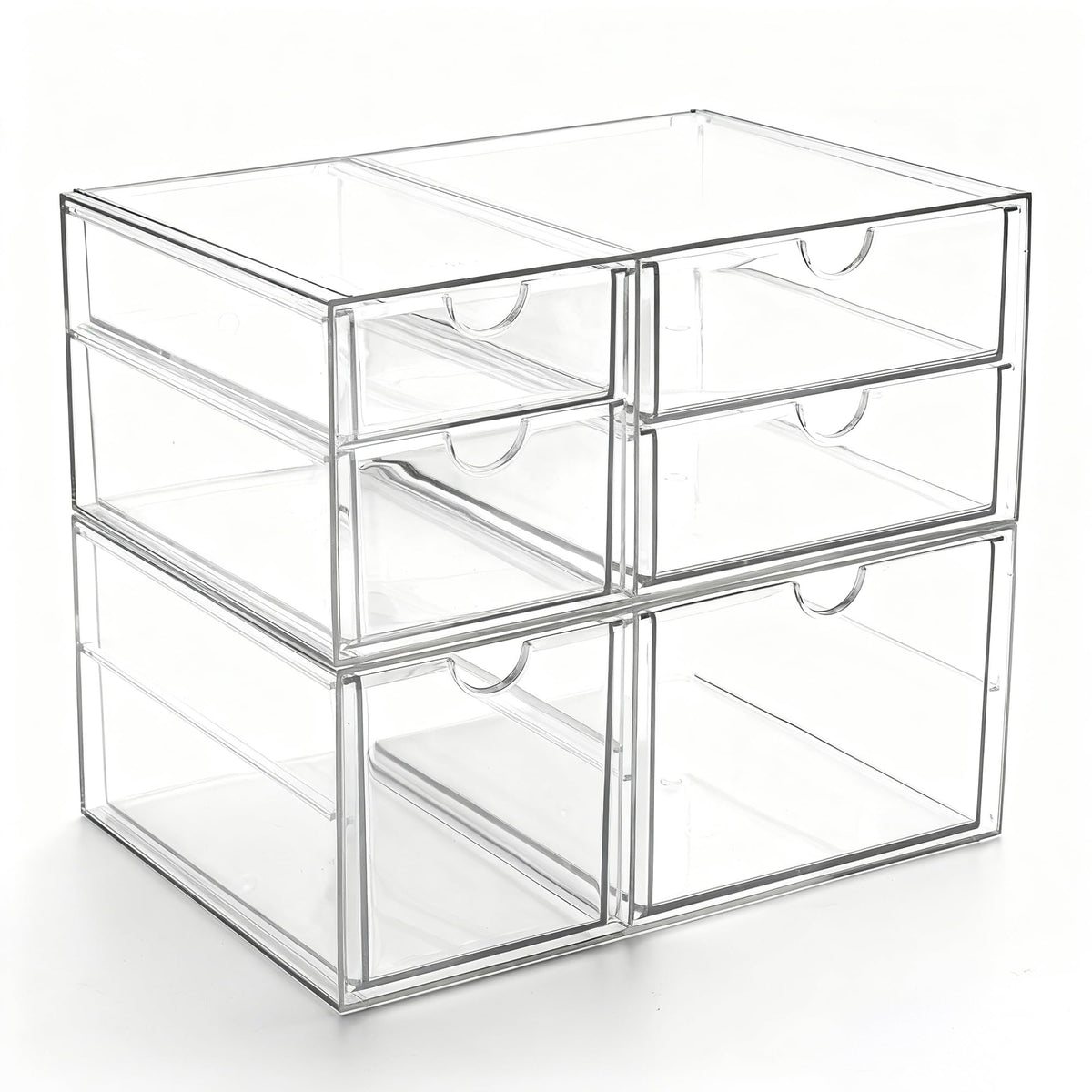 Prsildan Acrylic Drawer Makeup Organizer with 4 Drawers