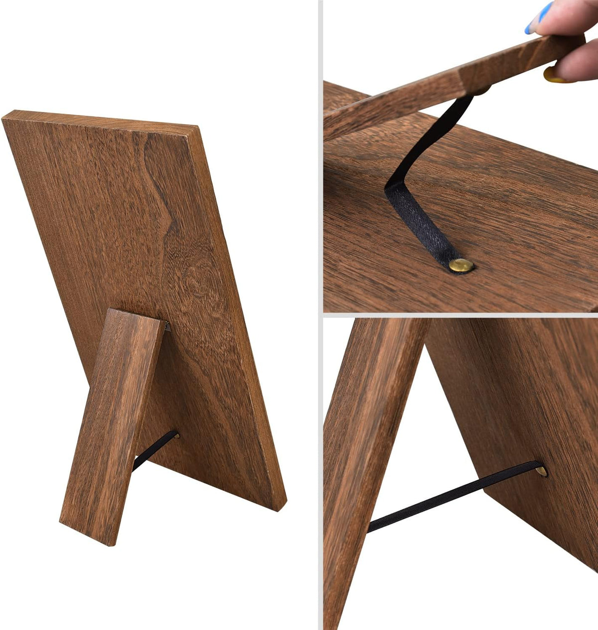 Ikee Design Wood Jewelry Display with 12 hooks, Earring keychain Stand