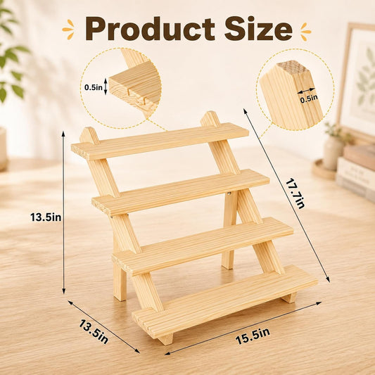 Acrux7 2 Pack 4 Tier Earring Display Stands Jewelry Display for Vendors