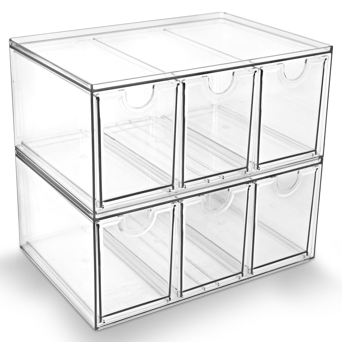 Prsildan Acrylic Drawer Makeup Organizer with 4 Drawers