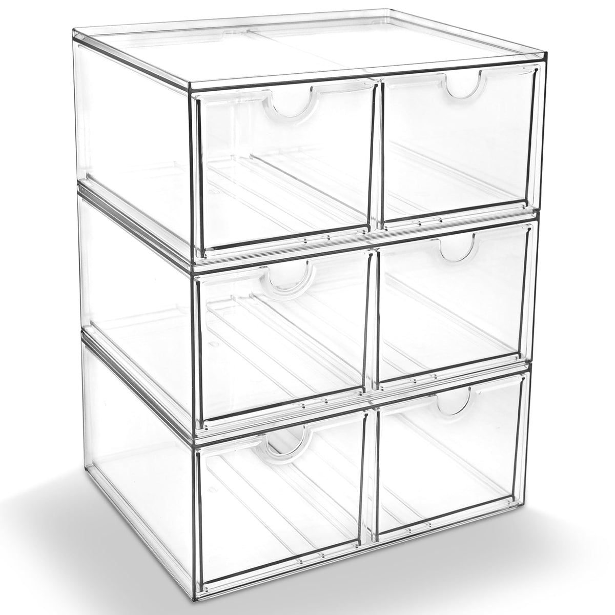 Prsildan Acrylic Drawer Makeup Organizer with 4 Drawers