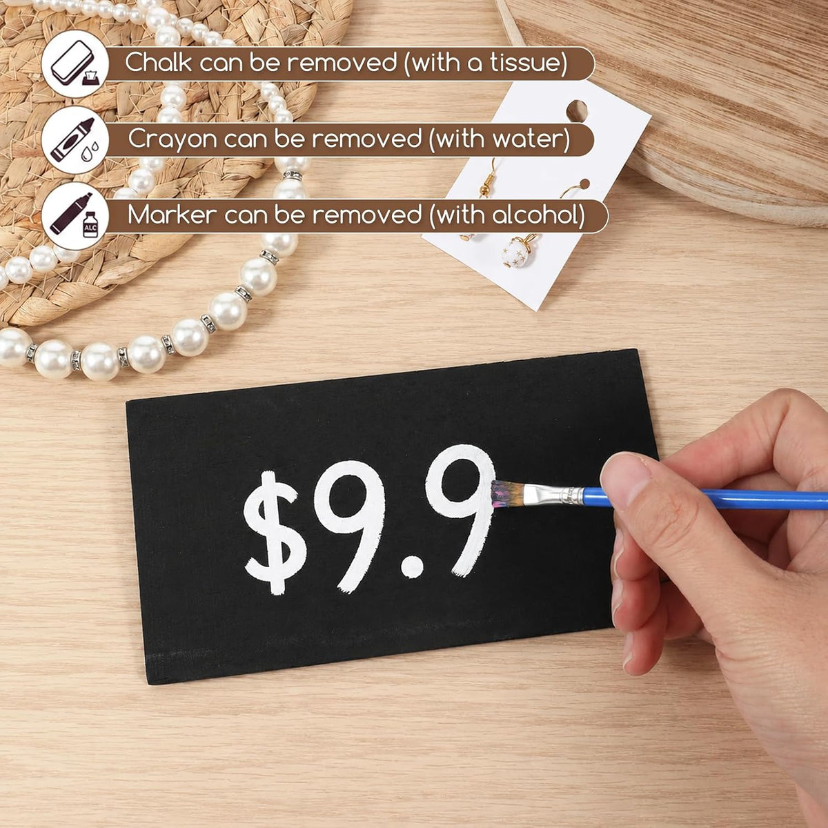 Rotating Earring Display Stands for Vendors with Board 40 Hooks