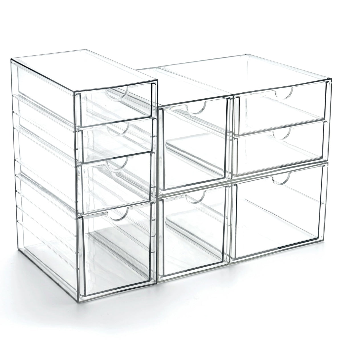 Prsildan Acrylic Drawer Makeup Organizer with 4 Drawers