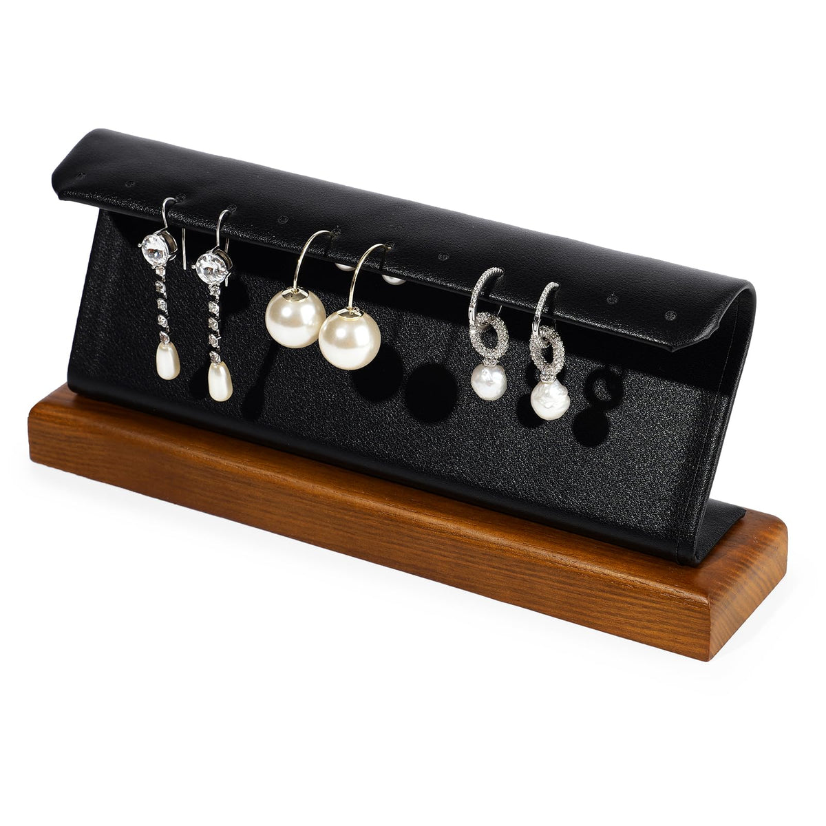 Solid Wood Long Earring Display Stand Earring Organizer Holder