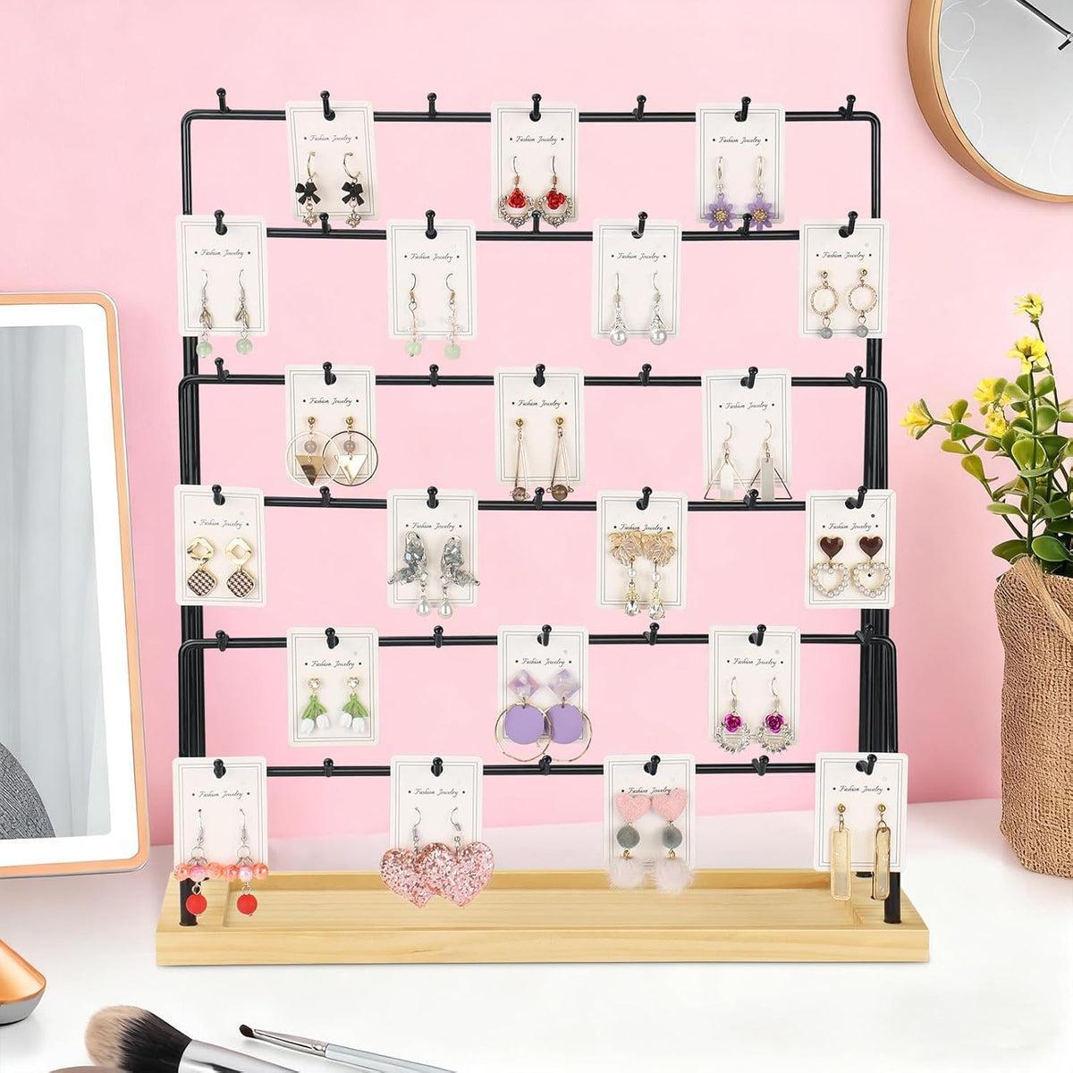 Earring Display for Vendors, 6 Tiers Earring Rack Display Holder Stand
