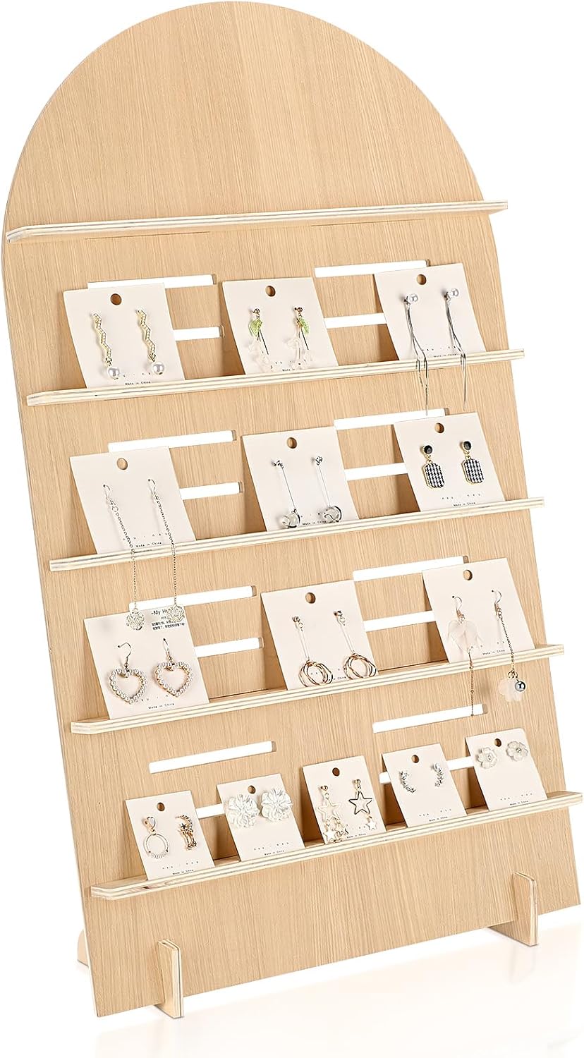 DoubleFill 5 Tier Wooden Earring Display for Vendor