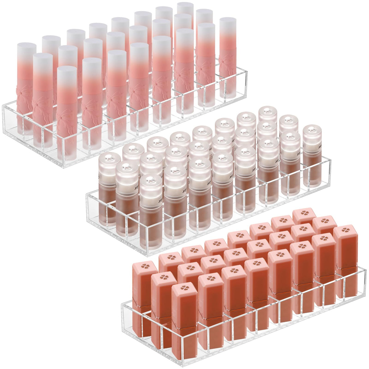 Kigley Clear Lipstick Organizer Acrylic Lip Gloss Holder