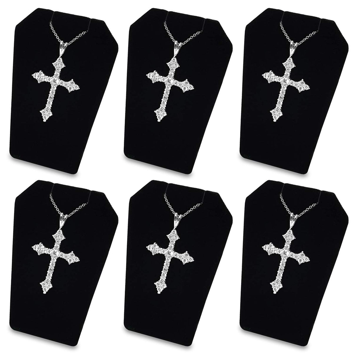 MOOCA 6-Piece Linen Earring Display Stands for Jewelry Display