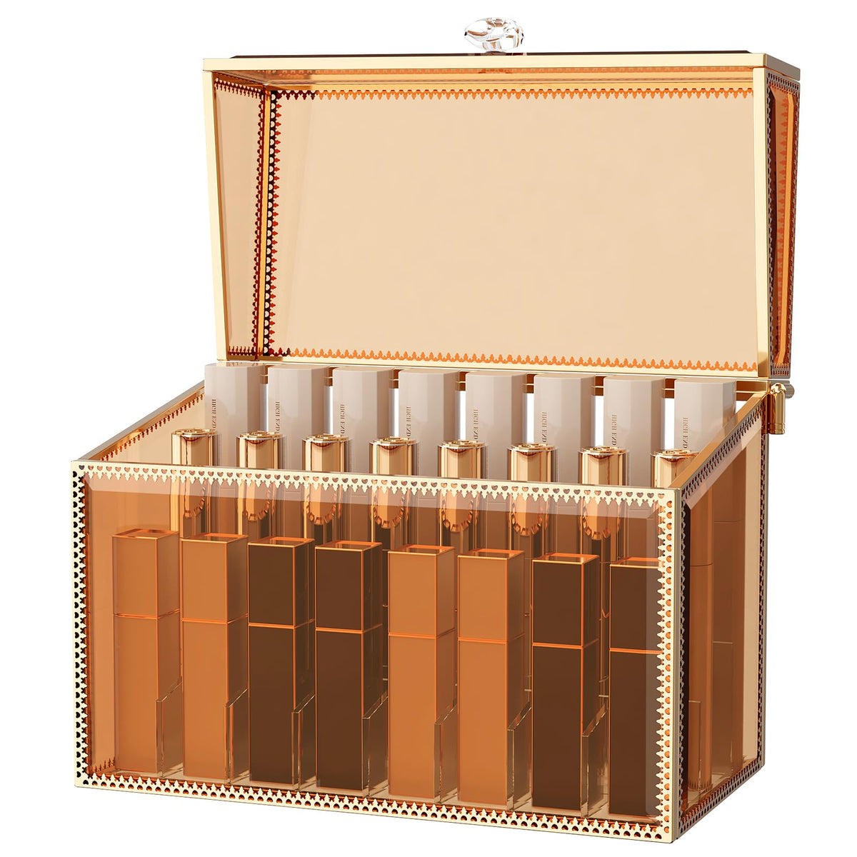 Youdepot Lipstick Organizer Holder, 24 Spaces Tempered Glass