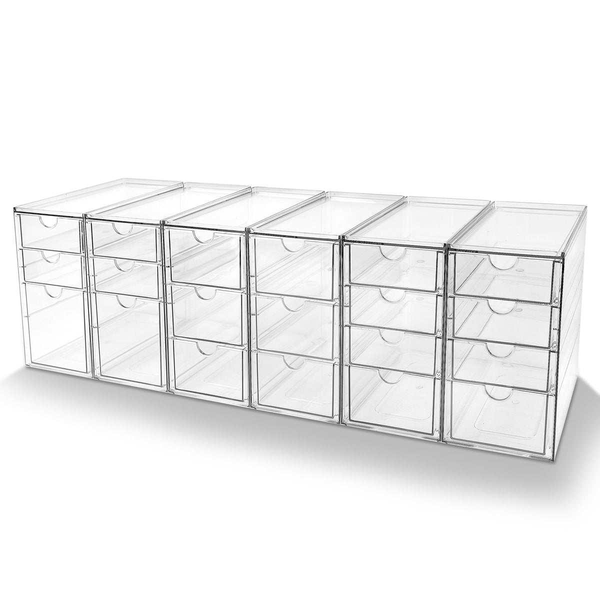 Prsildan Acrylic Drawer Makeup Organizer with 4 Drawers