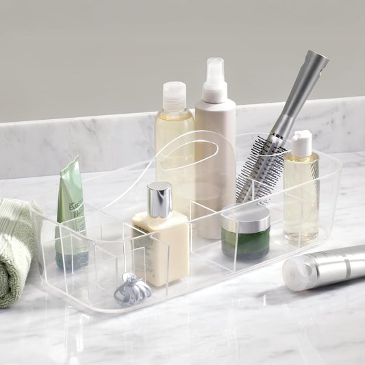 iDesign Plastic Cosmetic Organizer Tote, Clear
