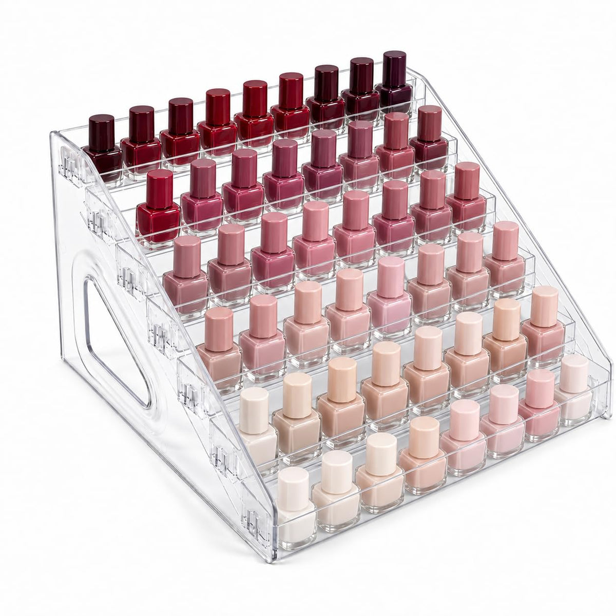 7 Tier Nail Polish Organizer, Clear Acrylic Countertop Display Stand