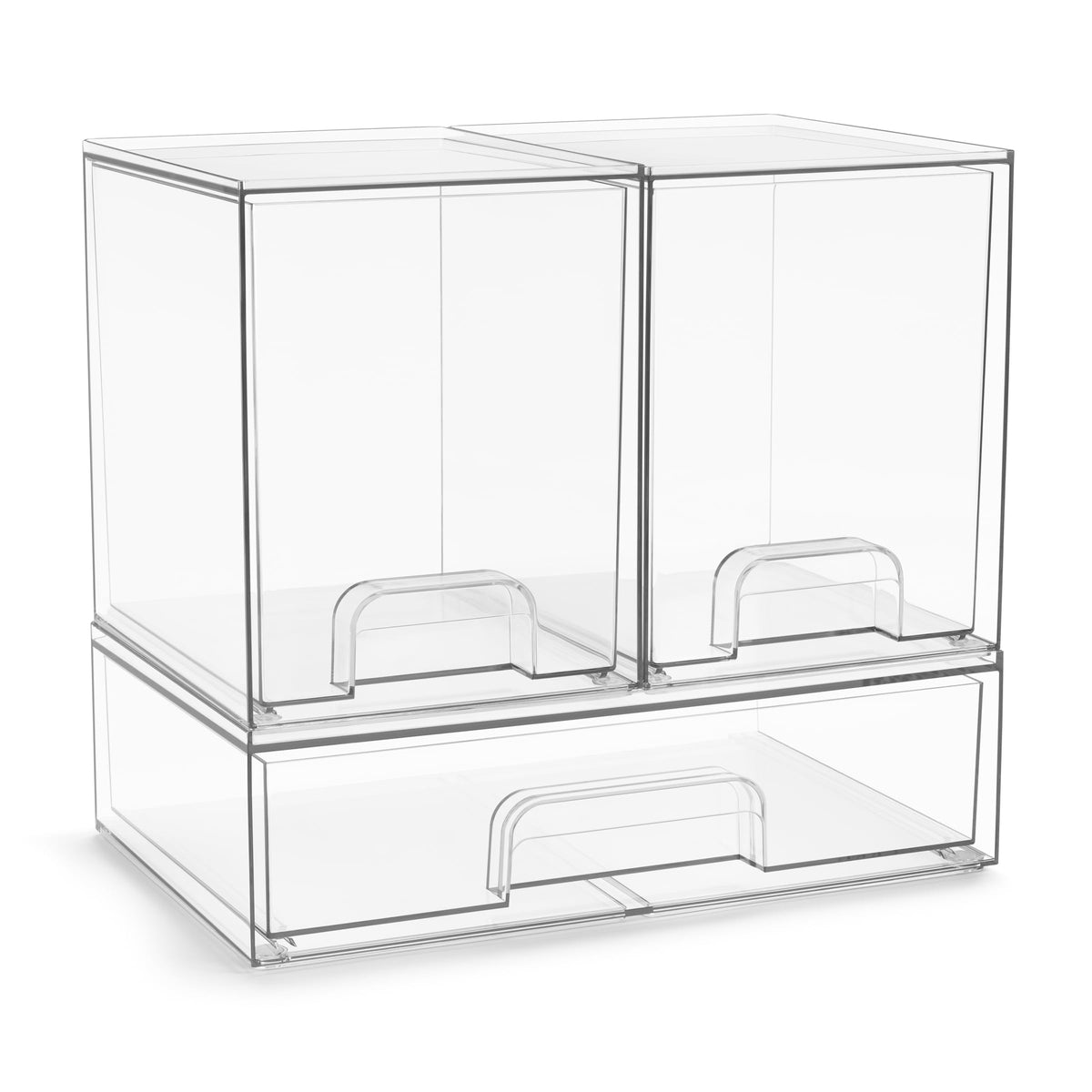 Sorbus Clear Stackable Storage Drawers (5 Pack, Complete Set)