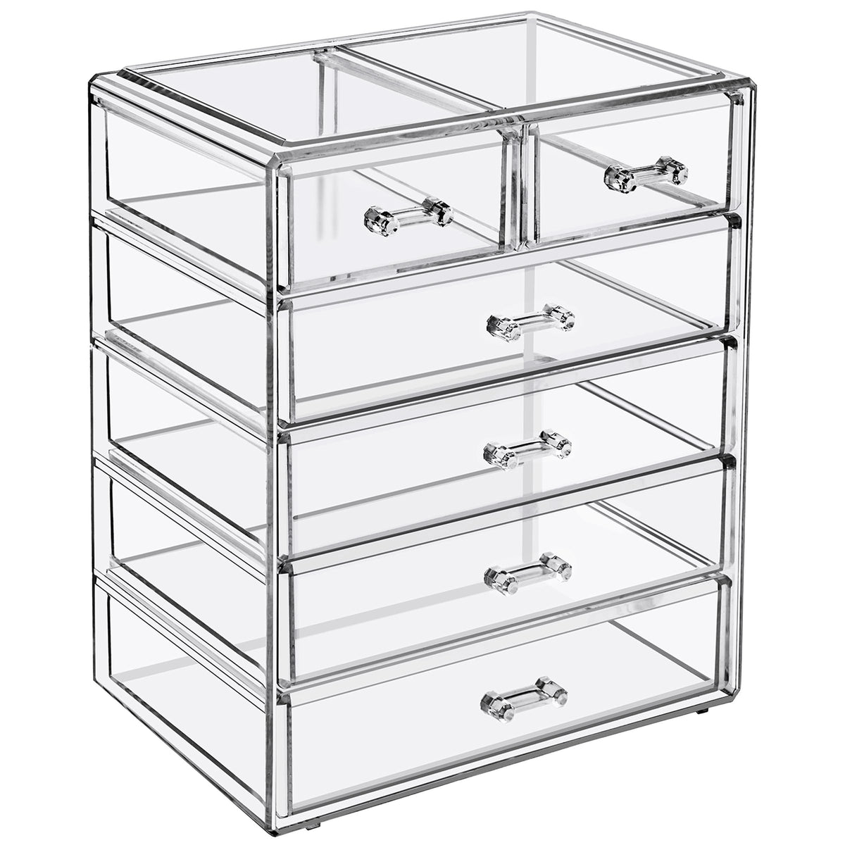 Sorbus 7-Drawer Makeup Organizer with Small & Wide Drawers (Clear)