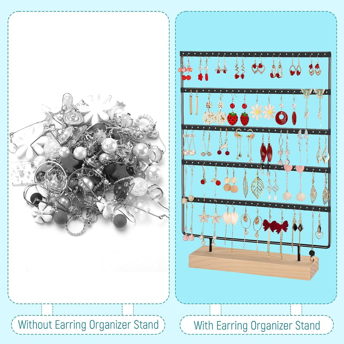 Earring Holder Organizer,Earring Display Holder Stand for Hanging Earrings,Earring Tree(120 Holes,5 Layers)