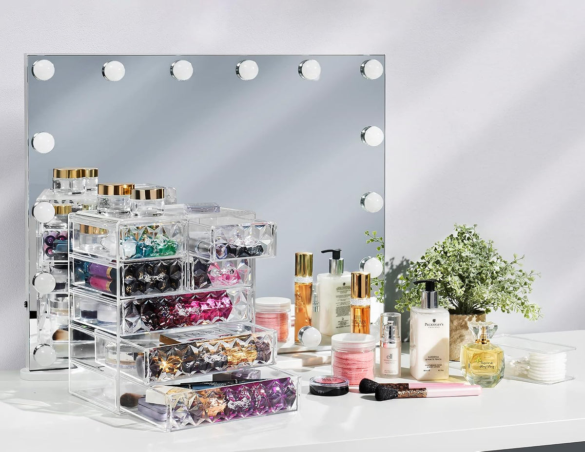 Sorbus 7-Drawer Makeup Organizer with Small & Wide Drawers (Diamond)