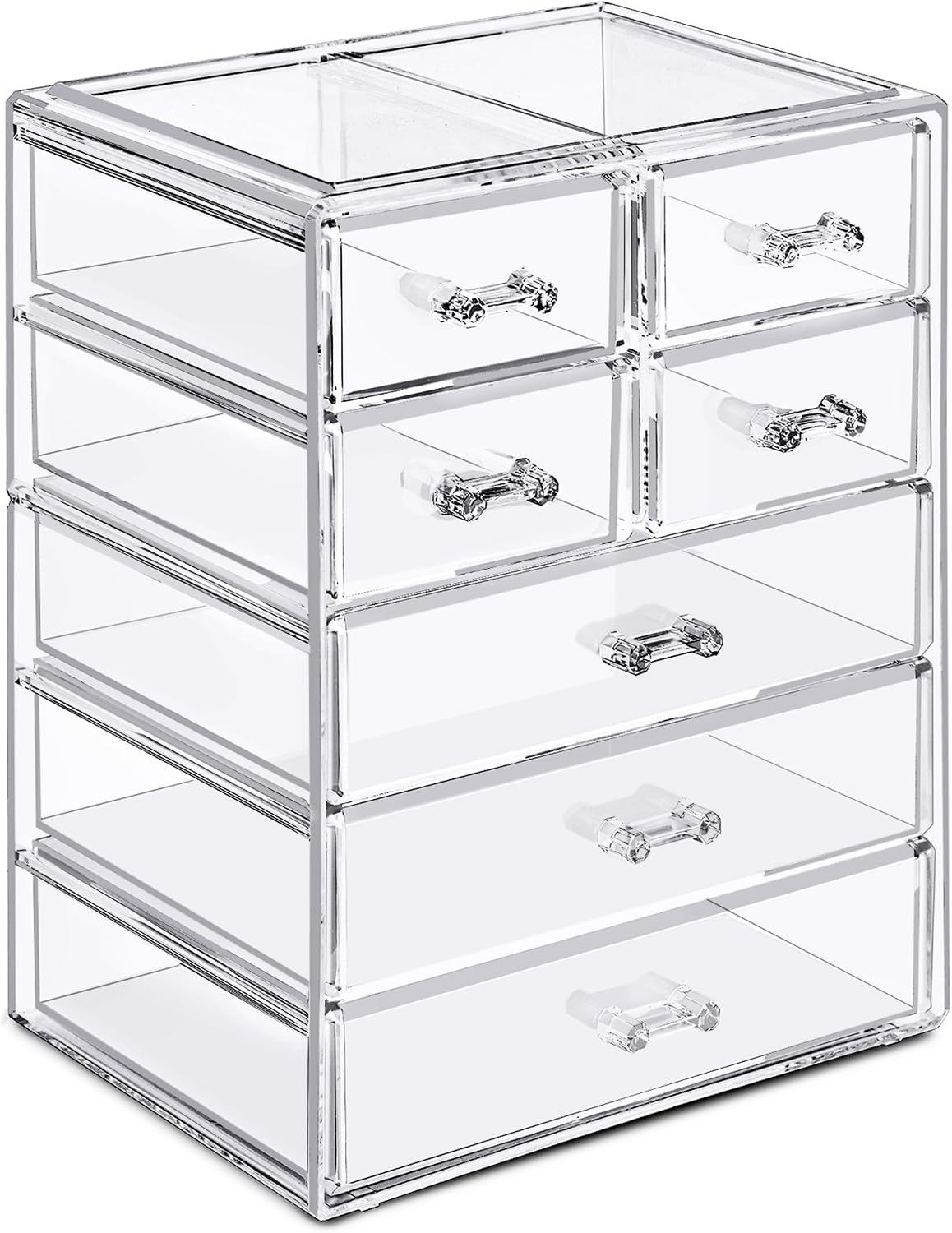 Sorbus 7-Drawer Makeup Organizer with Small & Wide Drawers (Clear)