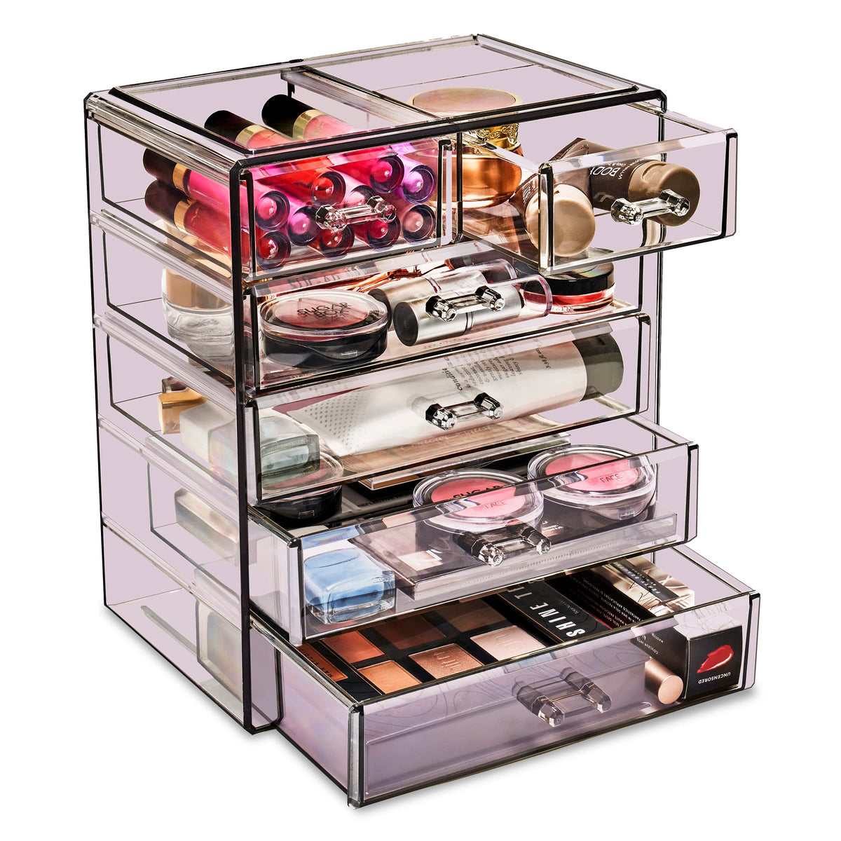 Sorbus 6-Drawer Makeup Organizer with Small & Wide Drawers (Diamond)