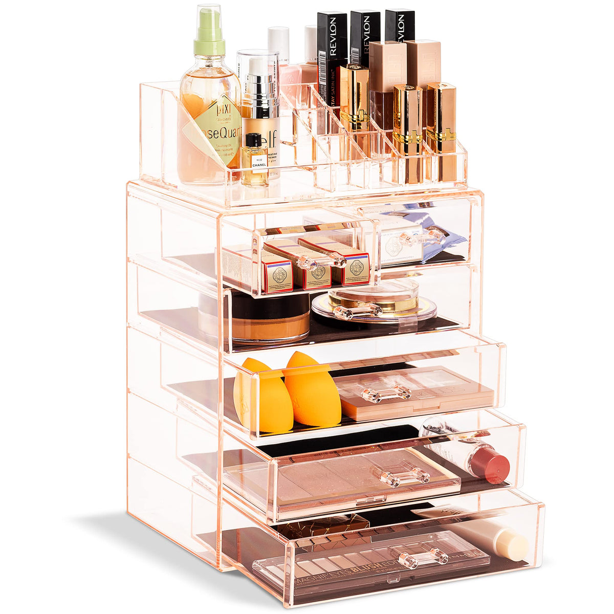 Multi-Drawer Clear Acrylic Cosmetic Organizers