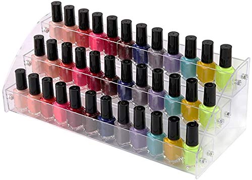7 Tiers Essential Oils Nail Polish Rack Acrylic Lipstick Holder Display Stands Dropper Bottle Organizers Wide Tall Dresser Balls Commodity Goods Shelf for Store Shop Countertop Checkout Counter Case