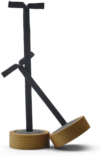 2 Pcs Solid Wood Earring Display Stands Showcase