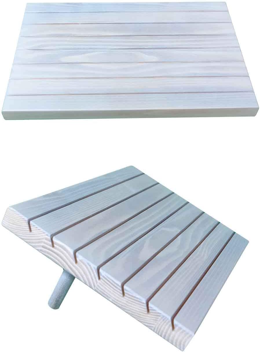 2pcs Wooden Portable Earring Card Display Stand For Vendors White