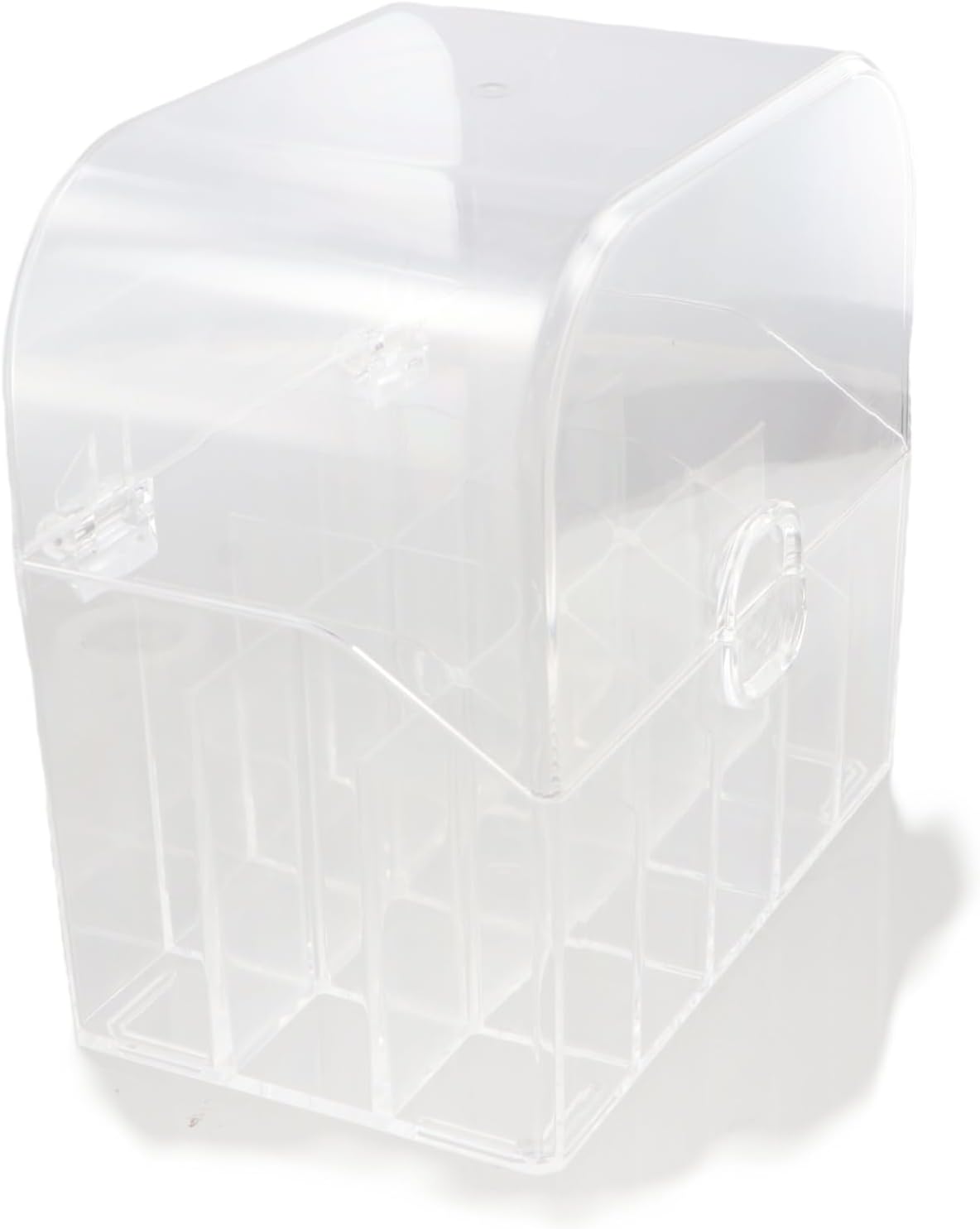 Acrylic Makeup Brush Holder, Clear Cosmetic Brush Storage Box, Makeup Brush Case with Dust Cover, Visible Clear Lip Gloss Container, Cosmetic Storage Drawers Box For Women