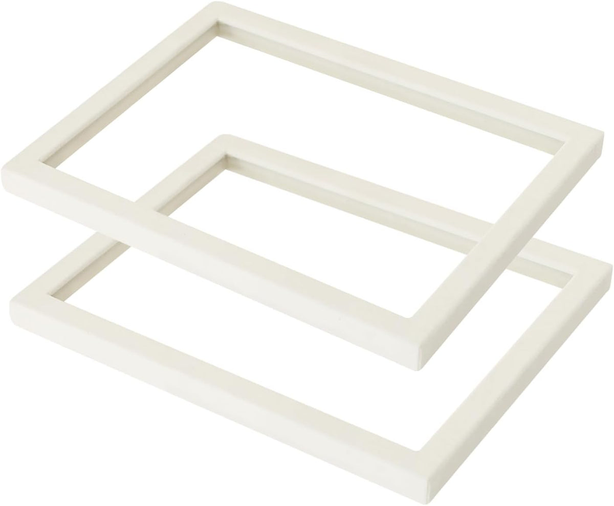 Coward 2PC Stackable Earring Tray Drawer Jewelry Holder Organizer Box Storage Earring Display Stand for Selling (beige(earring+earring))